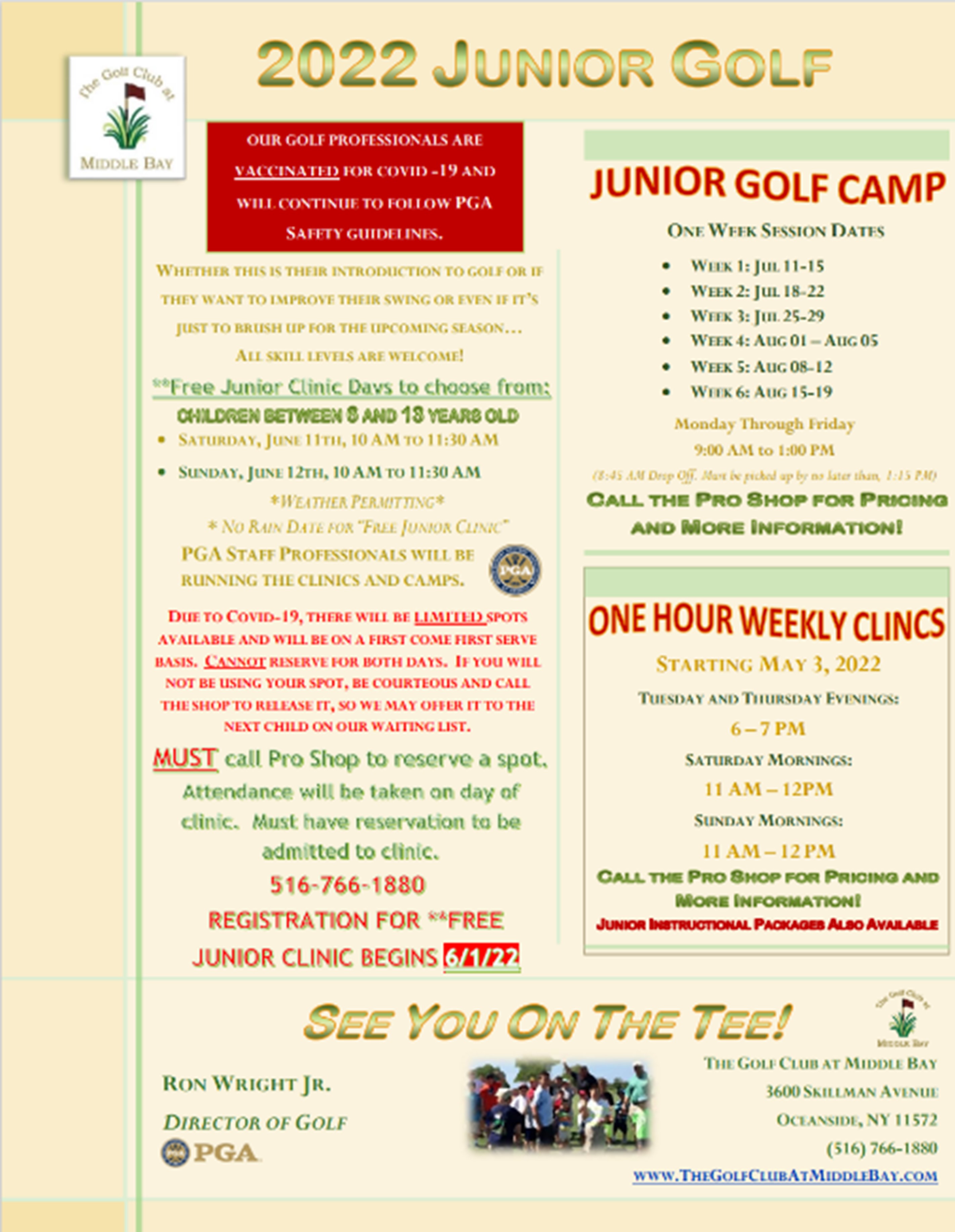 Junior Golf The Golf Club at Middle Bay